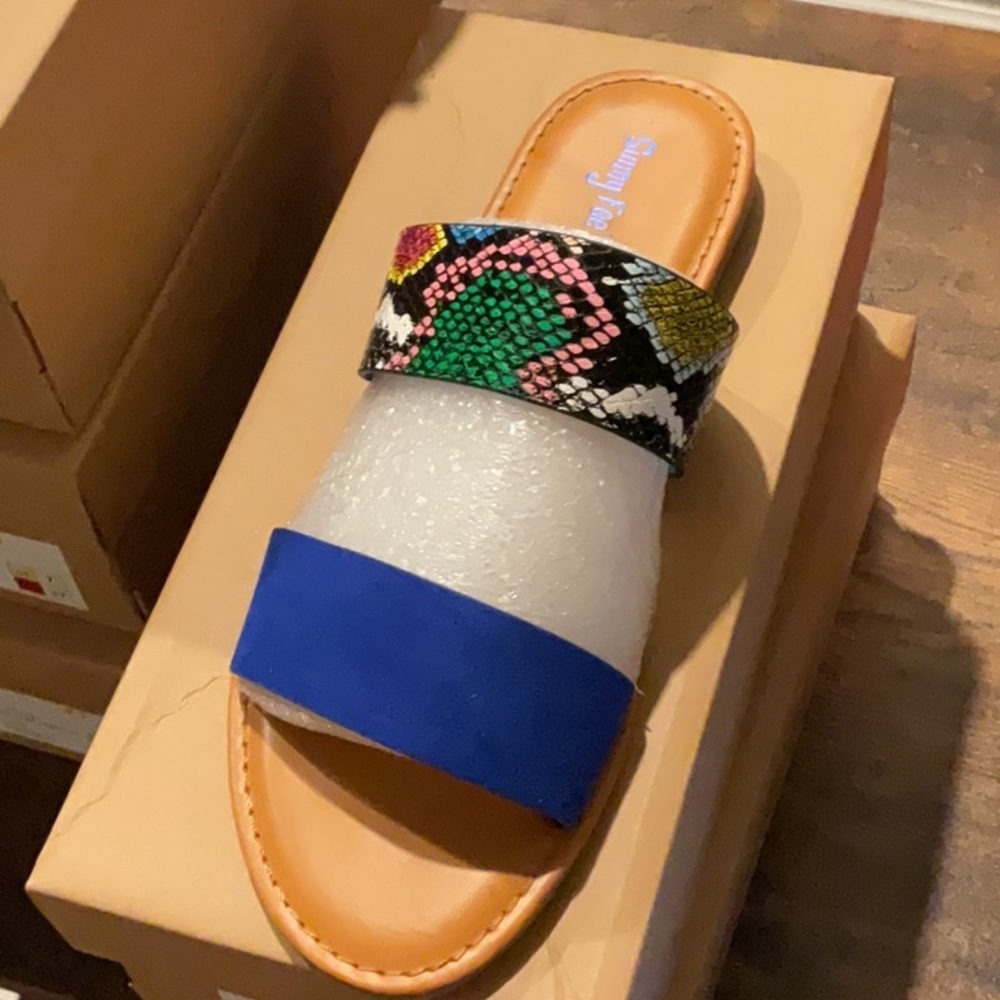 Snake skin sandals